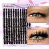 Fluffy Lash Clusters 10-20mm manga lashes 168 Pcs Spiky Lash Clusters C Curl Anime Individual Lashes Thin Band False Eyelashes DIY Cluster Eyelash Extensions at Home, by Anforlin