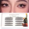 KISSNOWY Manga Lashes Natural Look, Single Individual Lashes Wispy Cluster Lashes Extension for Cosplay Japanese Anime Makeup False Lashes (A-01)