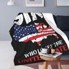 American Girl Throw Blanket Just A Girl Who Loves United States Decor Blanket Super Cozy Plush Lightweight Soft Plush Flannel Fleece Blanket Gifts for Girls Boys Kids Women for Sofa Bed Couch 40"X50"