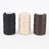 High Strength Polyester Thread for Drapery, Beading, Purses, Leather, Hair Weaving Threads and Needle for Hair Extensions, Wig DIY (Black-Brown-Blonde）