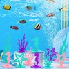 20 Pcs Mermaid Party Decoration DIY Felt Table Centerpiece Under The Sea Party Decorations for Ocean Theme Girl Little Mermaid Birthday Baby Shower Party Supplies
