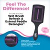 Wet Brush Refresh and Extend Detangler Hair Brush, Black - Detangling Brush with Charcoal Infused Ultra-Soft IntelliFlex Bristles For All Hair Types - Removes Dirt, Excess Oils & Impurities