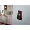 Brainerd 126381 Wood Architectural Single Toggle Switch/Duplex Wall Plate / Switch Plate / Cover, Espresso