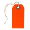 JAM PAPER Gift Tags with String - Small - 3 1/4 x 1 5/8 - Neon Red - 10/Pack