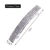 Meisuitd Crystal Hair Barrette 2 Pcs Sparkly Rhinestone Hair Clip French Design Bridal Fashion Gorgeous Bling Rhinestone Hair Clips Ponytail Holder Side Clips 2.55 inch