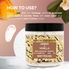 Oriense Body Scrub - Warm Vanilla & Amber Richness, Bitter Almond Oil, Nutshell & Apricot Kernel Granules and Vitamin E, Soft Peeling Effect, 16.9 fl.oz