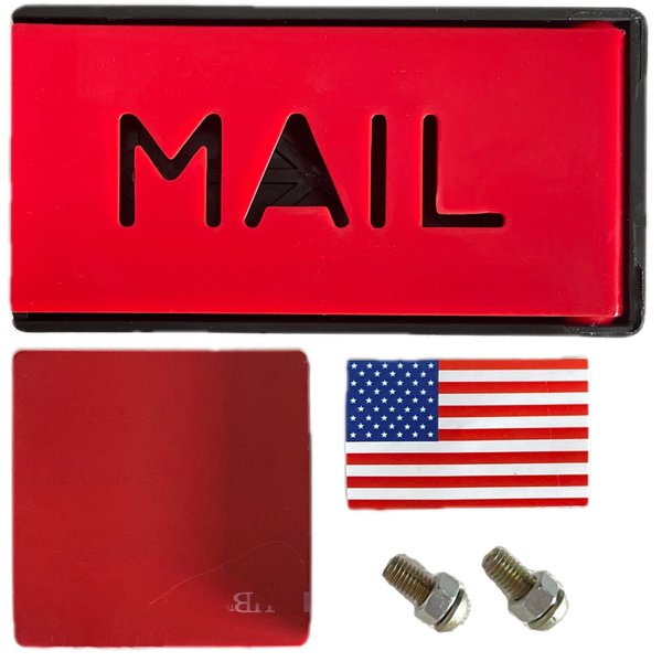 Mailbox flags for brick mailboxes | Mailbox flag replacement kit | Mailbox Red flag | Mailbox alert flag | Mailbox Red Flag Replacement | 3.9 x 2 x 0.5 inches