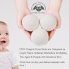 Budieggs Wool Dryer Balls Organic XL 6-Pack, 100% New Zealand Chemical Free Fabric Softener for 1000+ Loads, Baby Safe & Hypoallergenic, Reduce Wrinkles & Shorten Drying Time Naturally