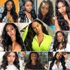 YLOIJO Body Wave Lace Front Wigs Human Hair Transparent Lace Frontal Wigs for Black Women Glueless Wigs, 26 Inch Artificial Human Hair Pre-Plucked with Baby Hair