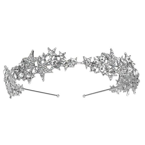 Beaupretty Rhinestone Hair Band Crystal Star Hair Hoop Bridal Crown Headband Wedding Tiara Headband Bridal Hair Accessories for Women Girls Brides