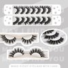 Cat Eye Lashes Short Natural Eyelashes,Fluffy Wispy Lashes 7 Pairs False Lash Wispy Volume Fake Eyelash Faux Mink Strip Lashes Pack for Daily Makeup (Natural N2, 7 Pairs Pack)