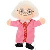 LOGOFUN Cartoon Grandma Hand Puppet Cartoon Family Hand Puppet Plush Role Play Hand Puppet Doll Interactive Hand Toy for Storytelling Teaching