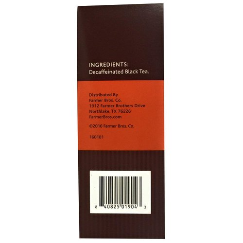 Farmer Brothers Decaf Tea Bags, Black Tea, 100 count