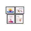 Uhomate 4 pcs Set The Little Prince Fox Le Petit Prince Little Prince Canvas Wall Art Baby Gift Inspirational Quotes Wall Decor for Living Room Decorations for Bedroom M028 (8X10)