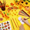Cholemy 168 Pcs Thanksgiving Party Favors Fall Thanksgiving Stationery Set Supplies Bulk Thanksgiving Mini Notebook Pencils Erasers Rulers Stampers Stickers Gift Bags for Rewards Prizes