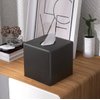 Y-in Hand Tissue Box Cover, Square Facial Tissue Holder Storage for Bathroom Vanity, Countertops, Dressers, Night Stand, Parlors and Offices - Black