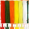 620 Pieces Pipe Cleaners Craft Set, 600 Pcs Chenille Stems with 20 Pcs Flower Stems, Craft Supplies Bulk for DIY Art and Craft Projects Creative Gift Wrapping Party Decorations(Golden Yellow Series)