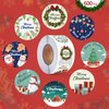 BANPUBASE 600PCS Christmas Envelope Stickers, 1.5" Round Merry Christmas Stickers, 8 Winter Christmas Designs Decorative Envelope Seal Stickers, Card Gift Envelope Boxes