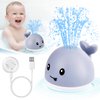【2025 Upgraded】Gigilli Baby Whale Bath Toy - Easy Charging, Bath Toys for Kids Ages 1-3, Light Up Bath Fountain Toy 6-12-18 Months Toddlers Bathtub Toy Sprinkler, Baby Valentines Birthday 1 2 3 Gifts
