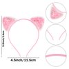 COCIDE 8Pcs Cat Ears Headbands Plastic Taylor Party Decorations Transparent Headbands for Girls Gabby Party Favors Kitty Birthday Supplies for Women Cute Halloween Hair Accessories Costume