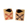 Newt's Playing Cards Natural Wood Suited Indicators, Set of 2 - Special Blocks That Indicate which Suit is Trump for Pinochle, Bridge, Euchre, 500 Card Games