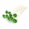 Shop Ginger Wedding Pack of 12 Crystal Rhinestones Hair Pins Bridal Accessory Bridemaid Party Flower Girl (Green)
