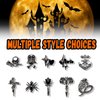 20pcs Alloy Skull Nail Charms Halloween Nail Charms for Acrylic Nails 3D Metallic Star Spider Nail Rhinestones with Gems Goth Dark Snake Cross Nail Jewelry for Women Girls Nail Supplies Decoration