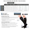 Truform Travel Compression Socks for Men and Women, 15-20 Knee High Over Calf Length, Brown, Medium