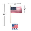 TUTARE 50 American Flags on Stick - Handheld Spearhead US Flag for 4th of July, Memorial Day Event Decorations - Patriotic Decor for Indoors & Yard - Wooden Stick, Cotton Fabric - (4"X6" - 144 Pack)