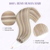 Microlink U Tip Hair Extensions Human Hair 16 Inch Micro Bead Utip Hair Extensions Real Human Hair Ash Blonde mix Bleach Blonde Hair Extension 1g per Strand 50 Strands
