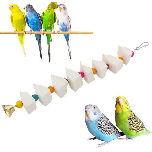 DQITJ Bird Cuttlebone Chew Toy, Natural Calcium Cuddle Bone Sharp Beaks Cage Toy for Parrot Budgie Conure Cockatiel (8 Pcs in a Bunch)