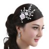 SAMKY Handmade Flower Rhinestone Crystal Pearl Bridal Wedding Tiara Hair Comb FC047