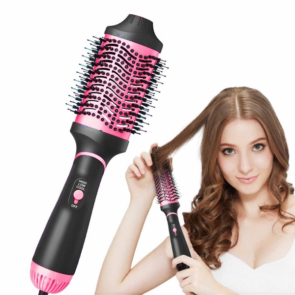 Roewol Nil Hair Dryer Brush, 4-in-1 Styling Tool, Compact, Red, Aluminum