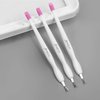 IVON 3 Pack Nail Cuticle Trimmer Pusher Remover, Double End & White Handle