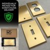 Rio Salto Metal Gold Toggle Light Switch Cover Wall Plate Single Toggle Switch Wallplate Decorative Gold 1 Gang Wall Switch Plate Covers Hardware Included Brushed Brass - Standard Size