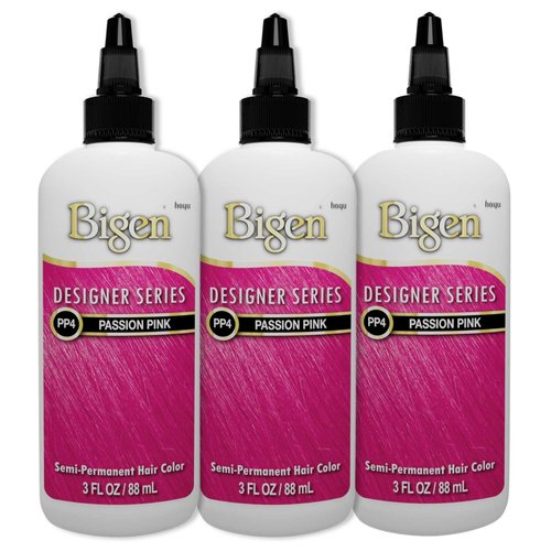 PP4 Passion Pink Bigen Designer Series Semi Permanent Hair Color (3 Pack)
