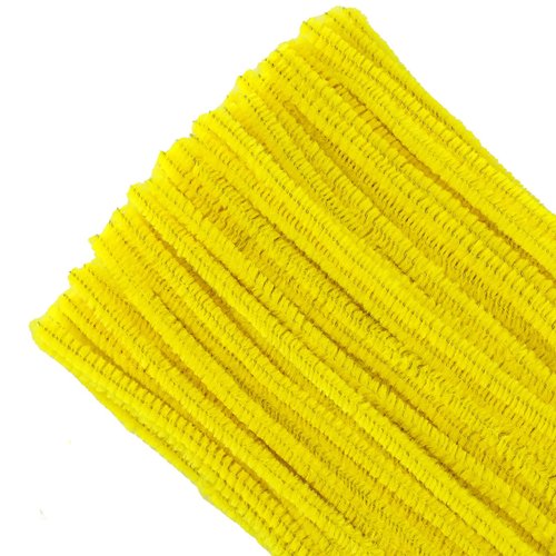 jijAcraft 200Pcs Pipe Cleaners Chenille Stems, Yellow Pipe Cleaners for Easter DIY Craft, 12 inch Crafting Pipe Cleaners, 6mm Chenille Stem for Easter Decor, Crafting Easter Bunny, Easter Eggs