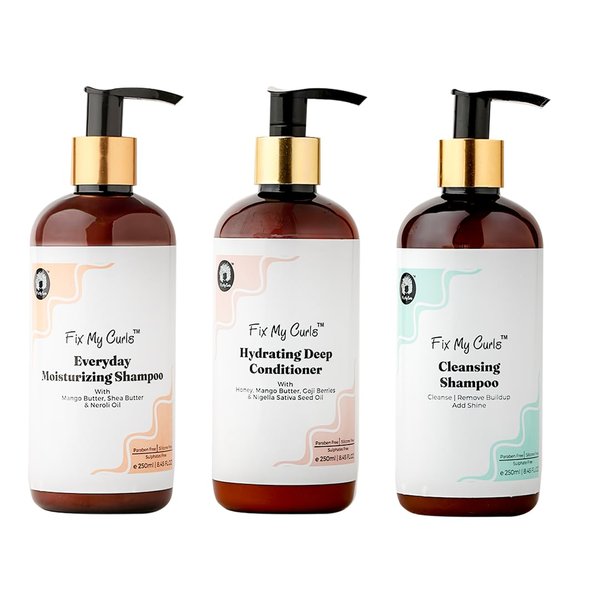 Fix My Curls Evermore And Squeaky Cleansing Shampoo With Mellow Deep Conditioner Wash Day Pack, 8.81 Oz Each