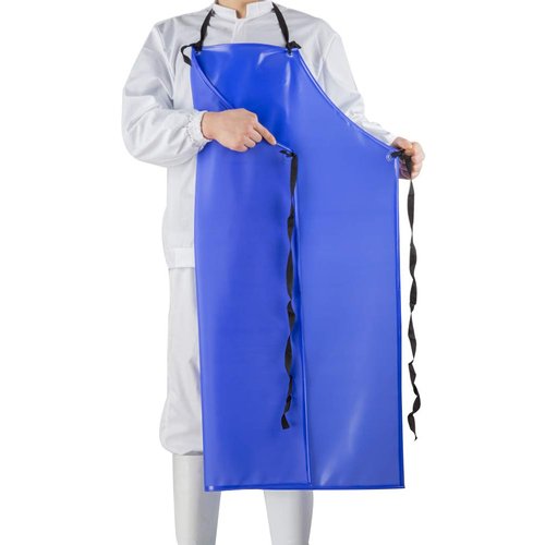 ETBOL Chemical Resistant Vinyl Apron - Blue Plus Size Unisex PVC Aprons for Dishwashing,Dog Grooming,Gardening,Fish Cleaning,Lab Work
