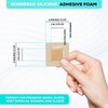 MedVanceTM Silicone - Bordered Silicone Adhesive Foam Dressing Size 2"x2" (1"x1" Pad), Box of 5 dressings