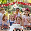 Monster Truck Party Supplies Kit for 24 Guests - 97 Pcs Including Plates, Forks, Napkins, Bunting - Ideal for Kids' Monster Truck-Themed Birthdays and Baby Showers