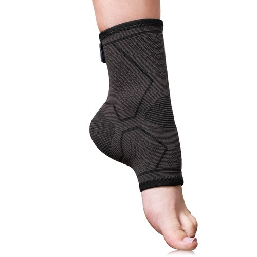 Fit Active Sports Ankle Compression Sleeve For Women & Men Ankle Support Sock for Pain Relief (Medium)
