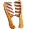 YOEIOCLR 100% Sandalwood Hair Comb, Handmade Wide Tooth Wooden Comb, No Static,Sandalwood Comb Wide Tooth,Gifts, Home and Outdoor (With Brocade Bag)