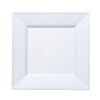 Lillian Collection Squares Pearl Premium Plastic Appetizer Plates - 8" (10 Pieces) - Perfect for Parties, Banquets & Catering