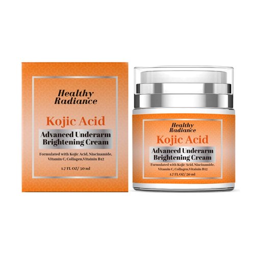 Kojic Acid Advanced Underarm Cream | Glutathione | Kojic Acid | Vitamin C |Niacinamide | Collagen| Vitamin E | Non Greasy | Dark Spot Corrector Orange Scent | Cruelty Free 1.7 Fl Oz/50ml