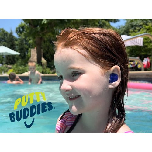 PUTTY BUDDIES Ear Plugs 10-Pair Pack - Soft Silicone Ear Plugs for Swimming & Bathing - Invented by ENT Physician - Block Water - Premium Swimming Earplugs - Doctor Recommended (Purple/Teal/Magenta)