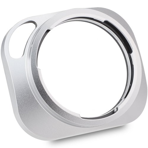 Haoge Square Metal Lens Hood for Voigtlander 35mm F2.0 35mm F1.5 28mm F2.0 Type I & II Ultron Aspherical Vintage Line VM Mount Lens LH-VM13P-W Silver Bayonet Design Replace LH-12 LH-4N