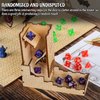 Castle Dice Tower with Tray Wood Laser Cut Dragon Carving Easy Roller Perfect for Board Game, D&D and RPG (Castle)