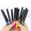Rainbow Colorful Matte Liquid Eyeliner Neon Bright Colors Eyeliner Pencil Pigmented Waterproof Long Lasting No Fading Gel UV Glow Eye Liner Christmas Makeup Gift Kit for Wome (Liquid Eyeliner, Wine Red)