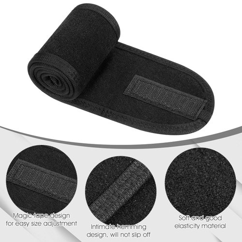 obeoby 4 Pack Spa Facial Headbands for Women, Black Face Wash Headband Adjustable Make Up Wrap Head for Washing Face Shower Teen Girl Gifts Trendy Stuff